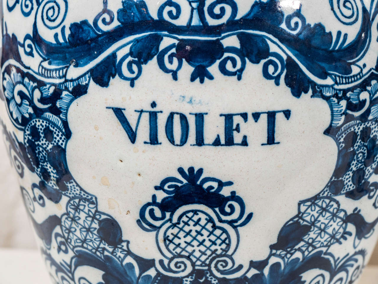 Rococo Pair of Blue and White Dutch Delft Tobacco Jars