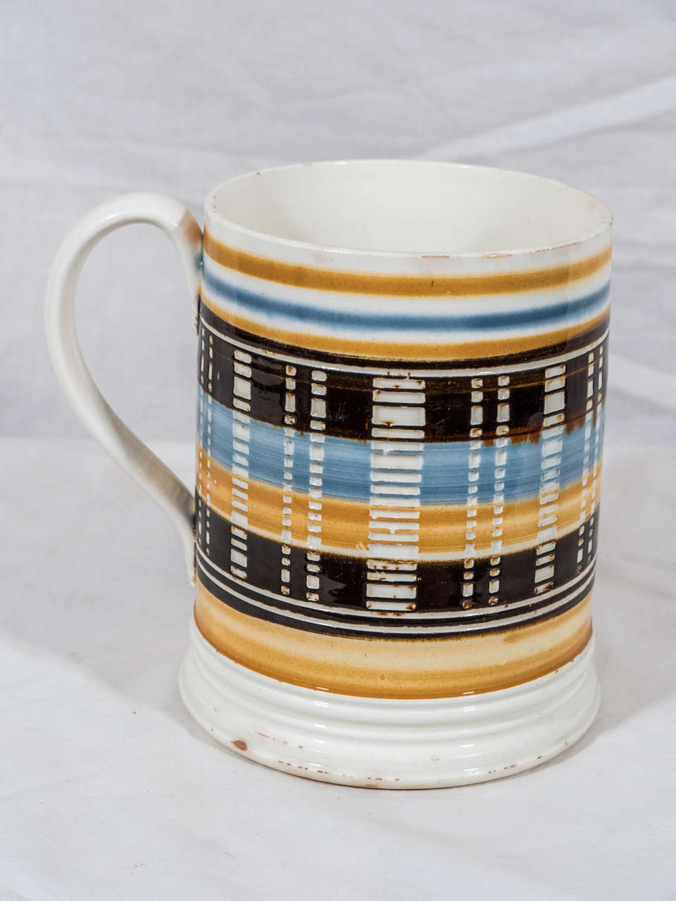 Engine Turned Mocha Ware Mug