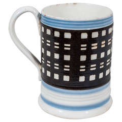 Engine Turned Mocha Ware Mug