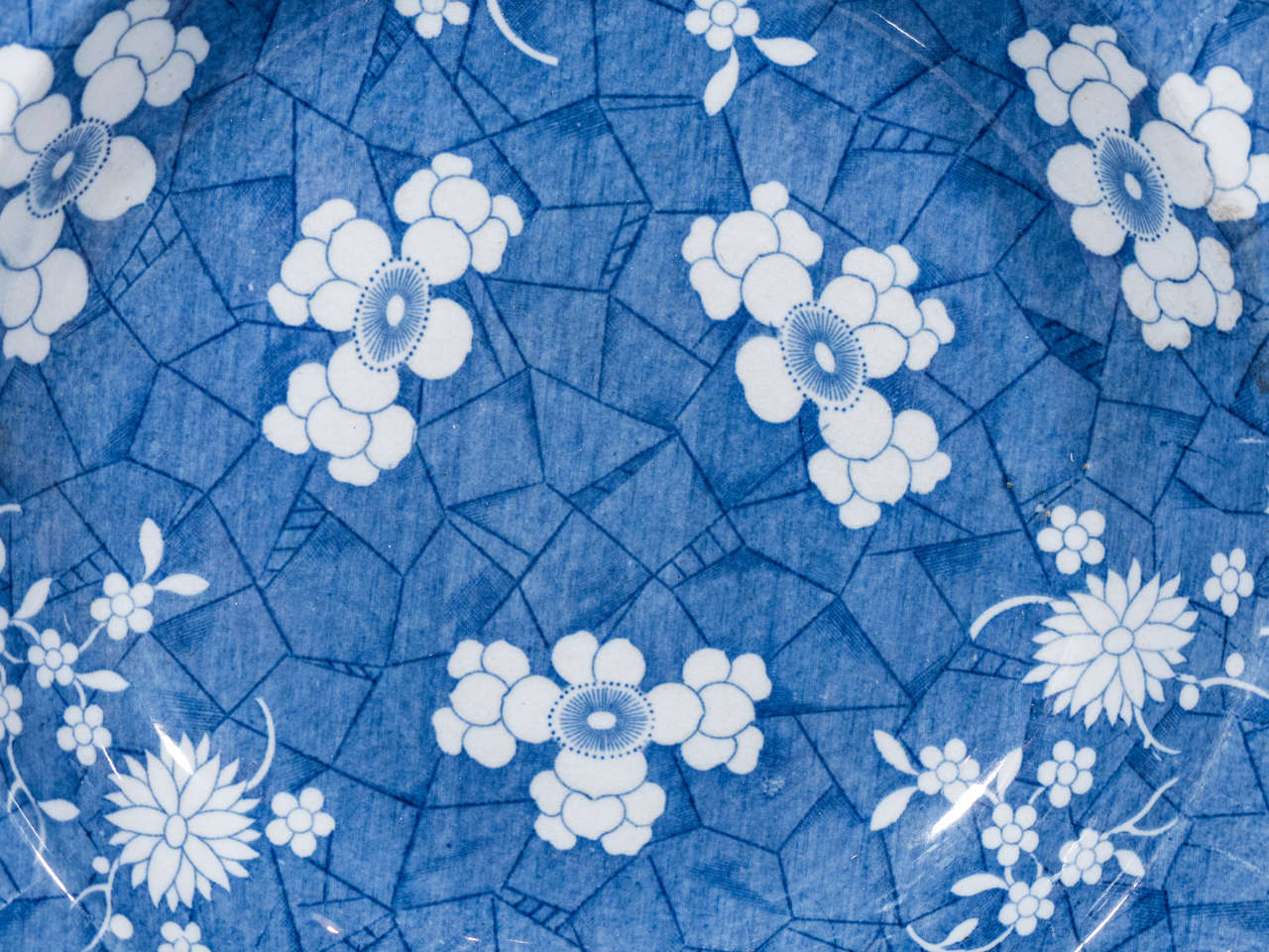 Qing Six Blue and White Deep Dishes Decorated with Hawthorne Blossoms