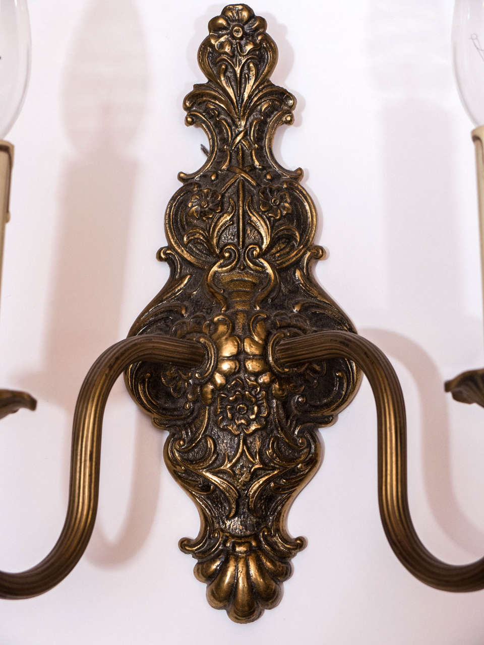 Brass Neoclassical Wall Sconces In Excellent Condition For Sale In New York, NY