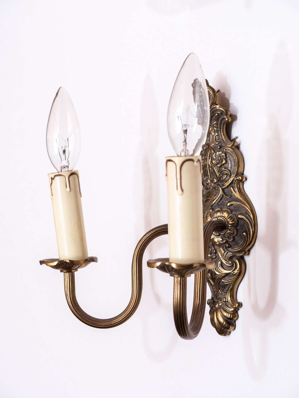 Brass Neoclassical Wall Sconces For Sale 1