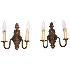 Brass Neoclassical Wall Sconces