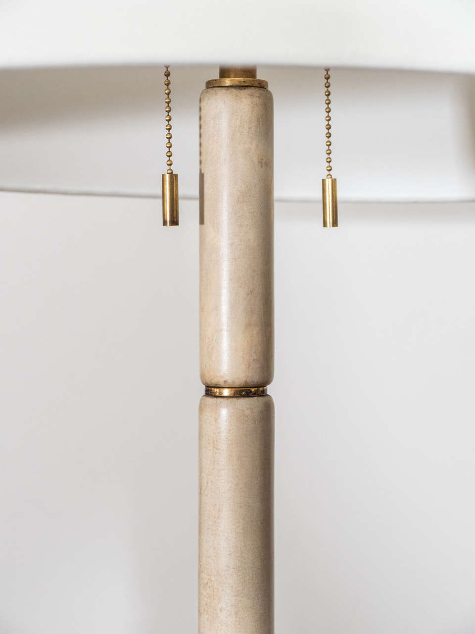 Italian Parchment and Bronze Floor Lamp, Italy, circa 1960 In Excellent Condition In New York, NY