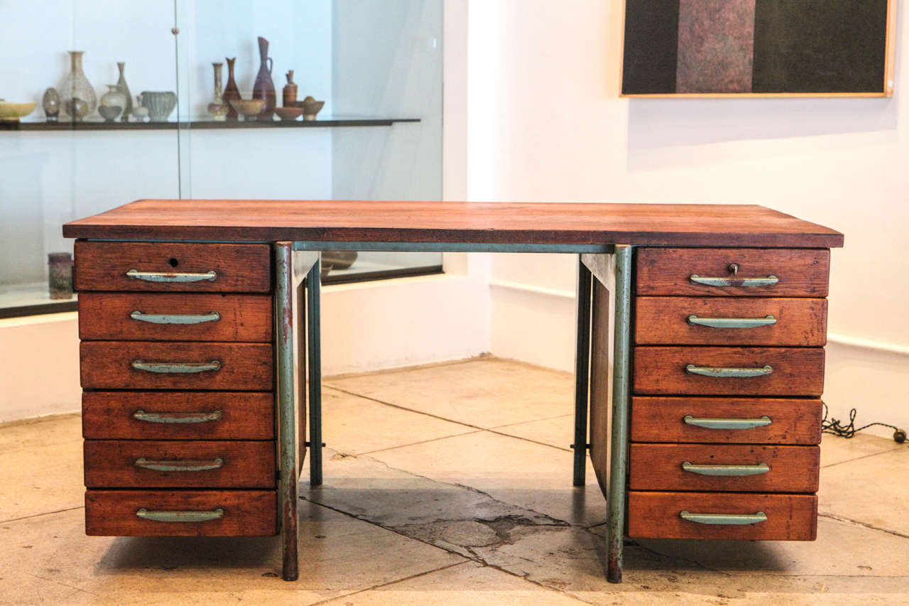 Scrivania standard BS di Jean Prouve, Atelier Jean Prouve, Francia, 1954 2
