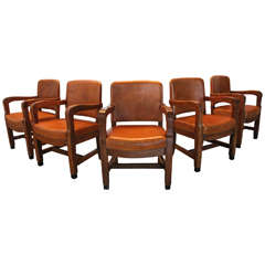 Vintage Set of Ten Library Chairs, United Kingdom, 1940
