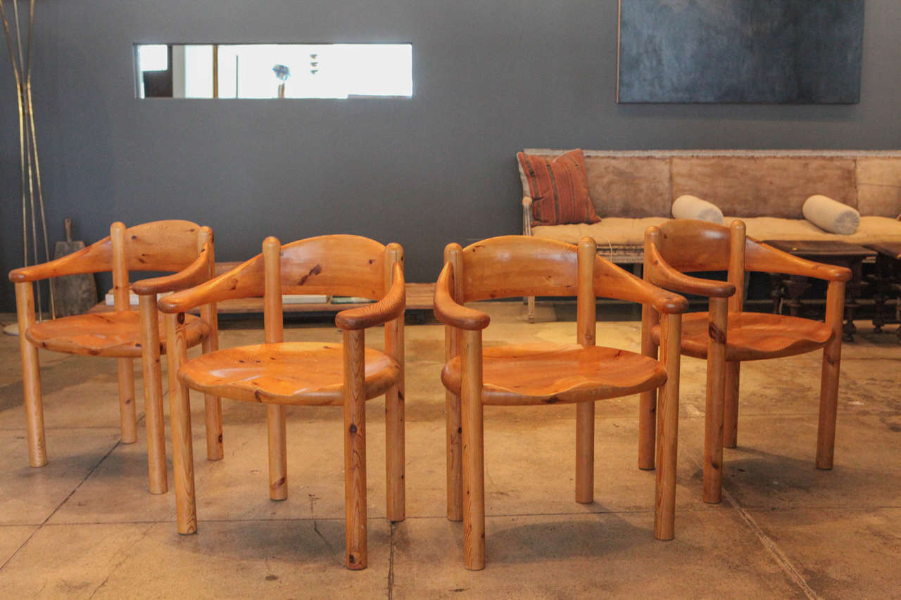 Perriand inspired oak chairs from the 1960s. beautifully handsome.
Sold only as a set.