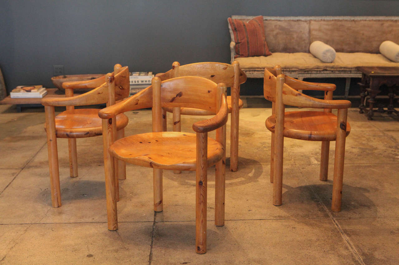 Mid-20th Century Set of French Oak Chairs, circa 1960