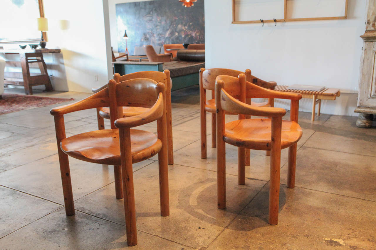 Set of French Oak Chairs, circa 1960 2