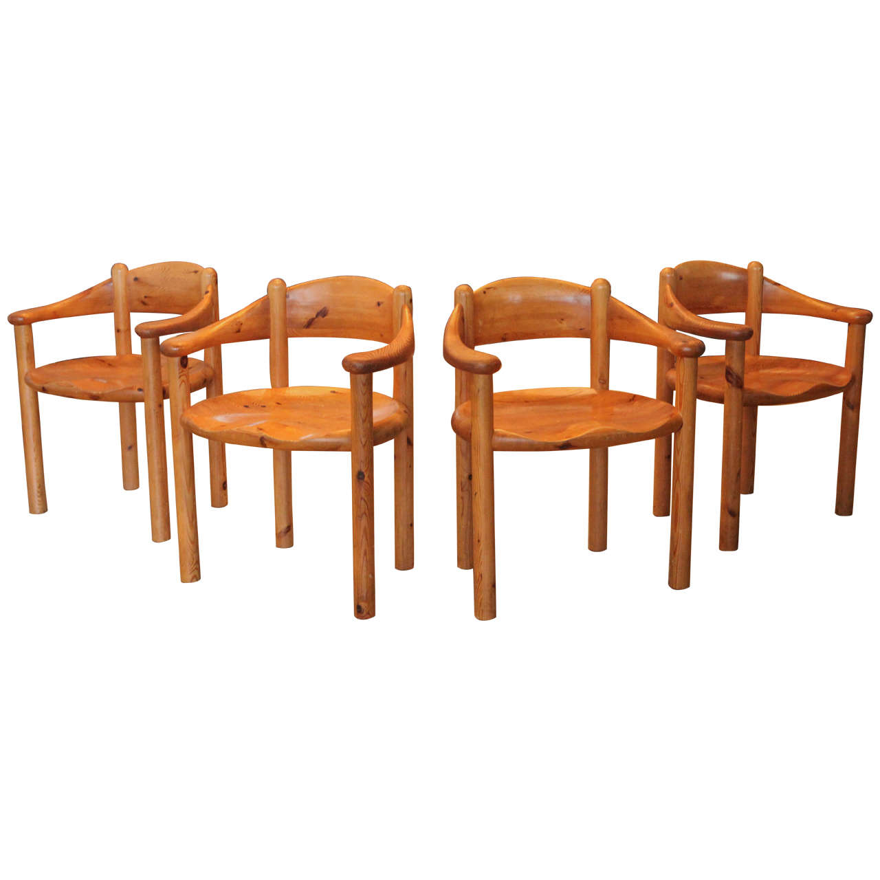 Set of French Oak Chairs, circa 1960