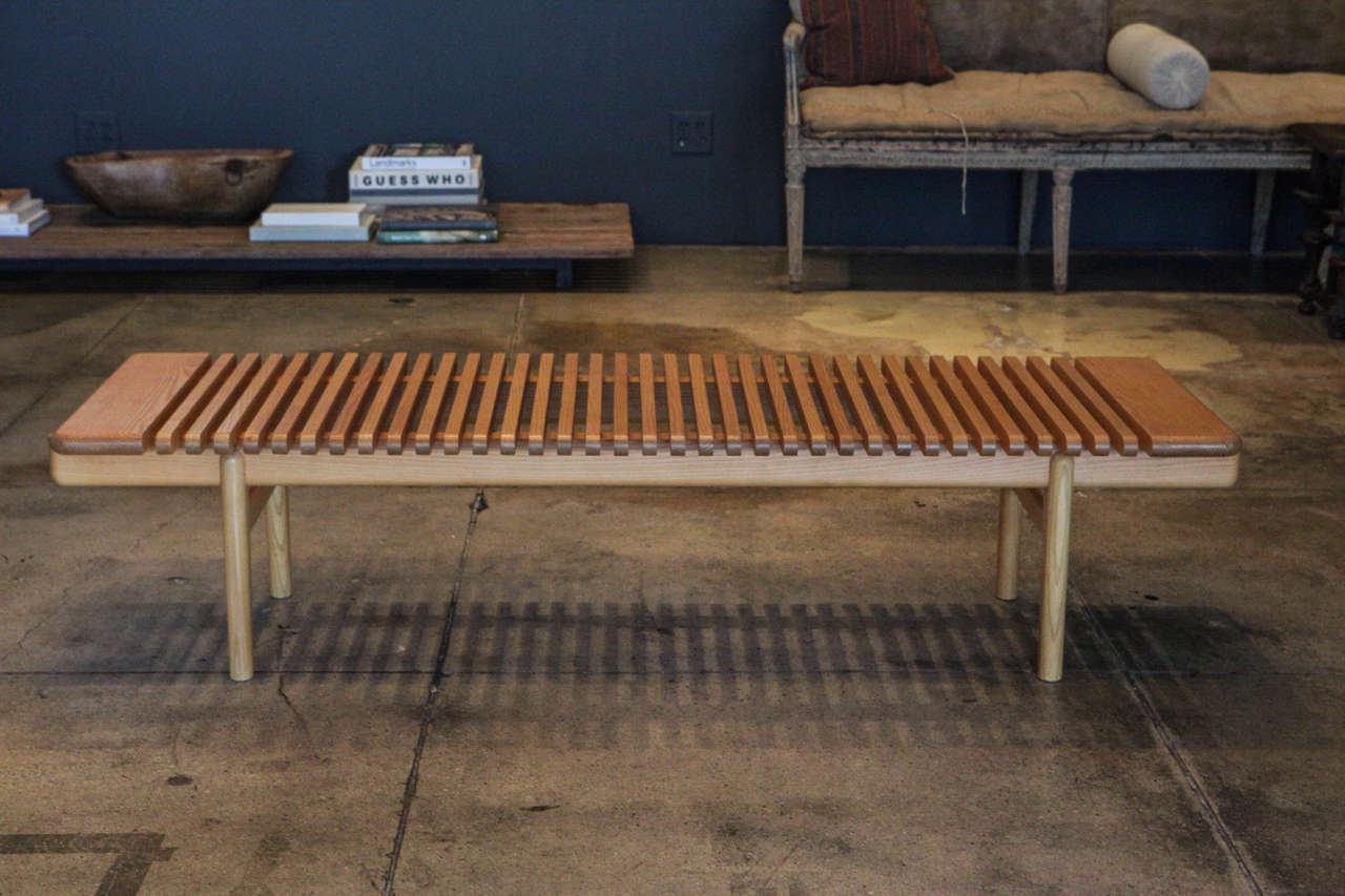 Produced by Johannes Hansen in 1960, this model was originally designed by Hans Wegner's for the entry to his own house. Makers stamp attached to underneath.
