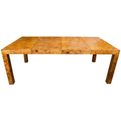Olive Burl Veneer Parsons Table Olive Burl Veneer Parsons Table