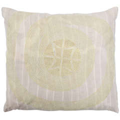 Vintage African Embroidered Pillow