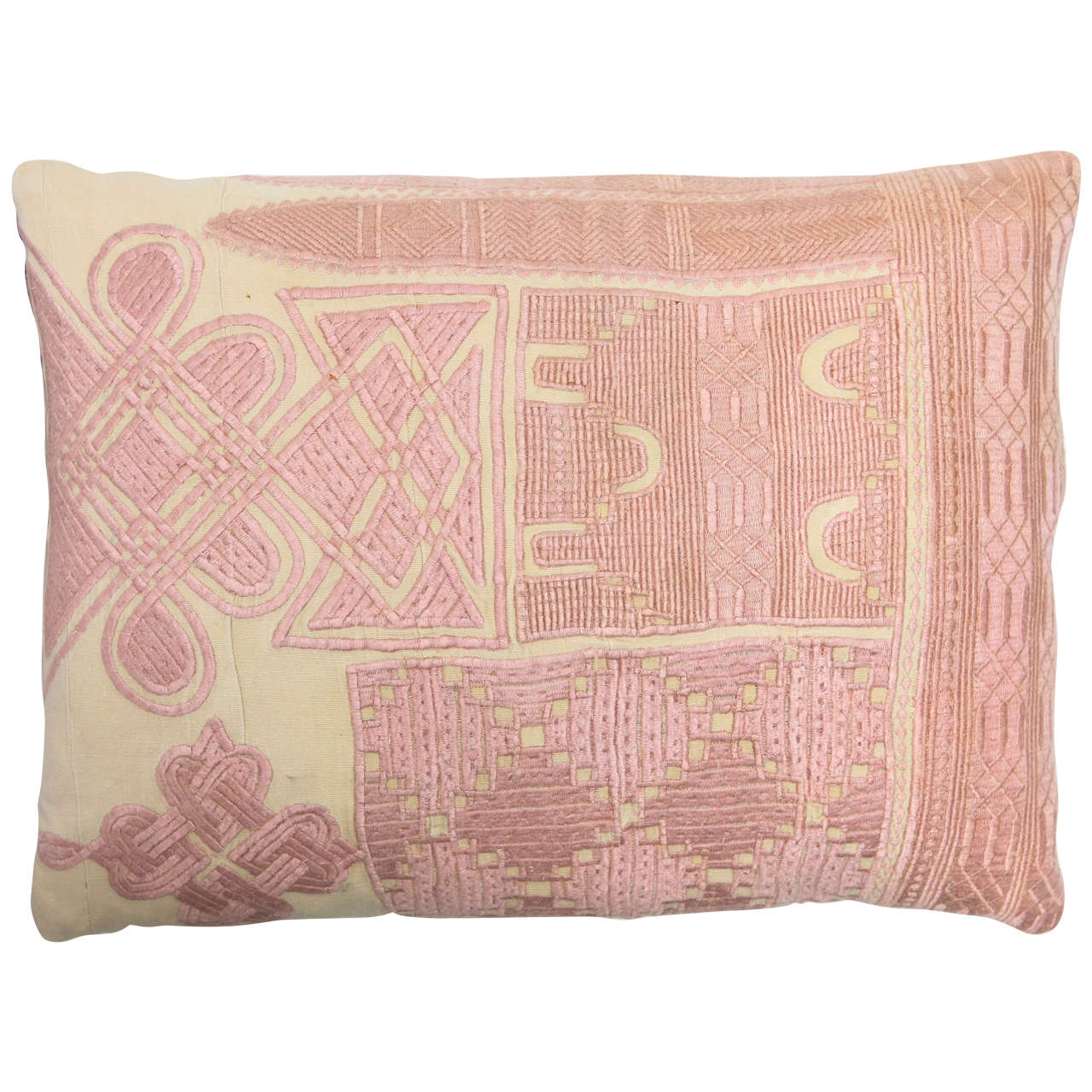 Vintage African Embroidered Pillow