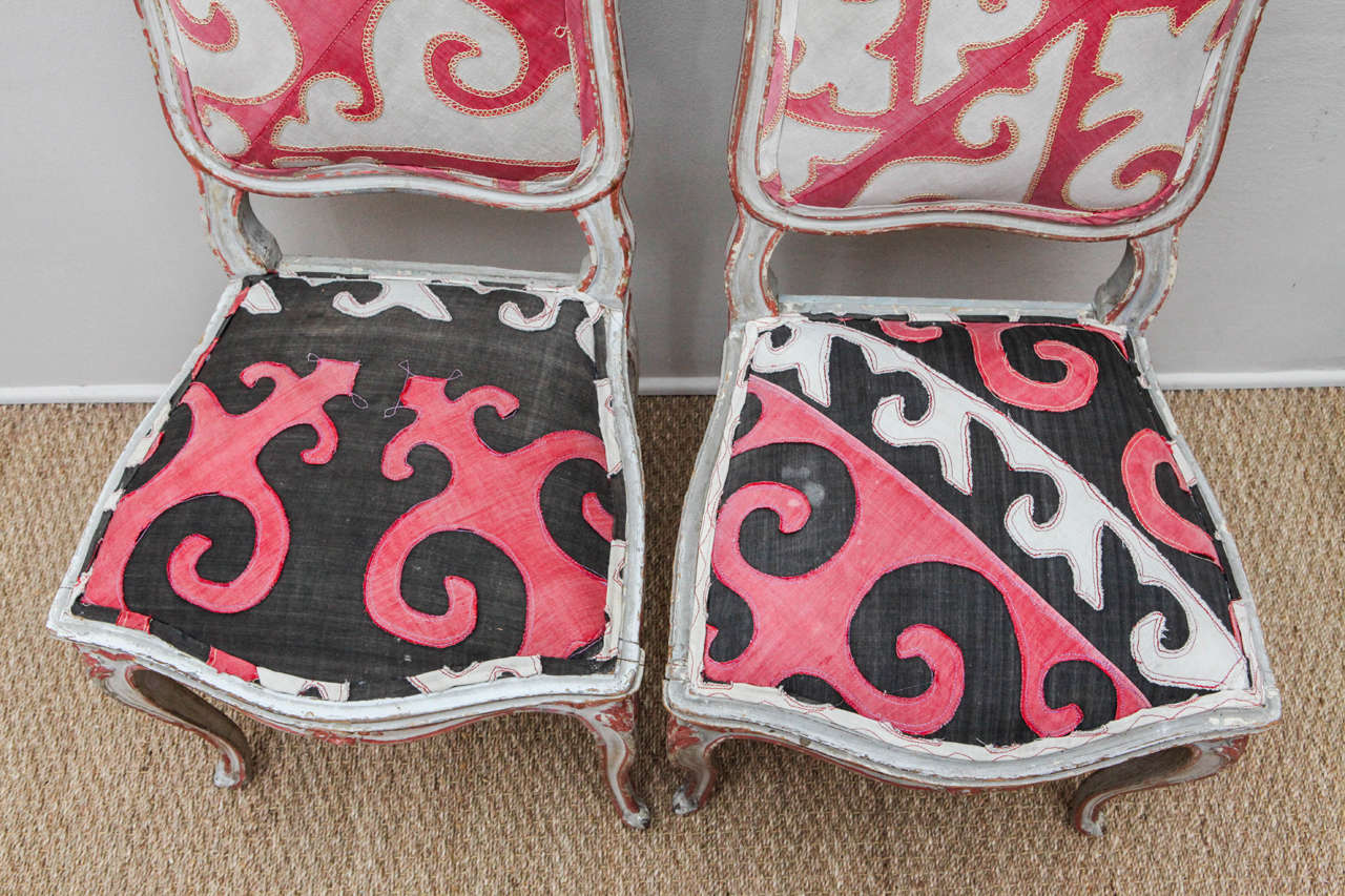 Appliqué 19th Century French Chairs