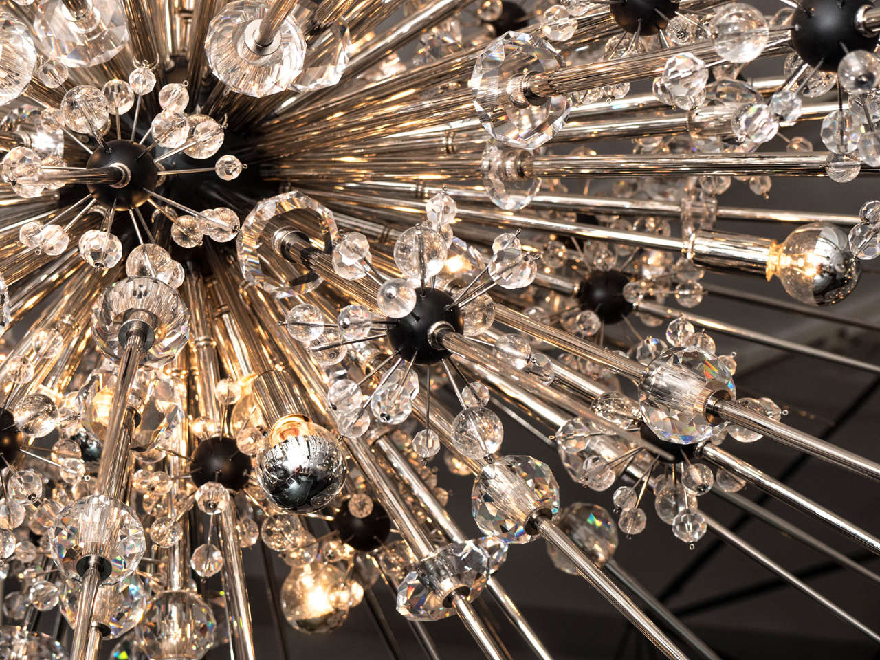 Custom Monumental Crystal Sputnik Chandelier with Spikes In New Condition For Sale In New York, NY