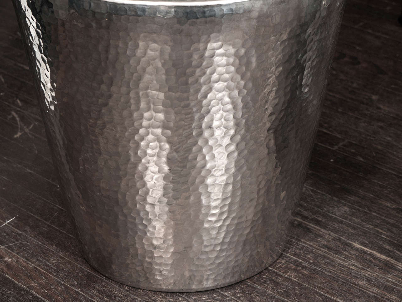hammered metal side tables