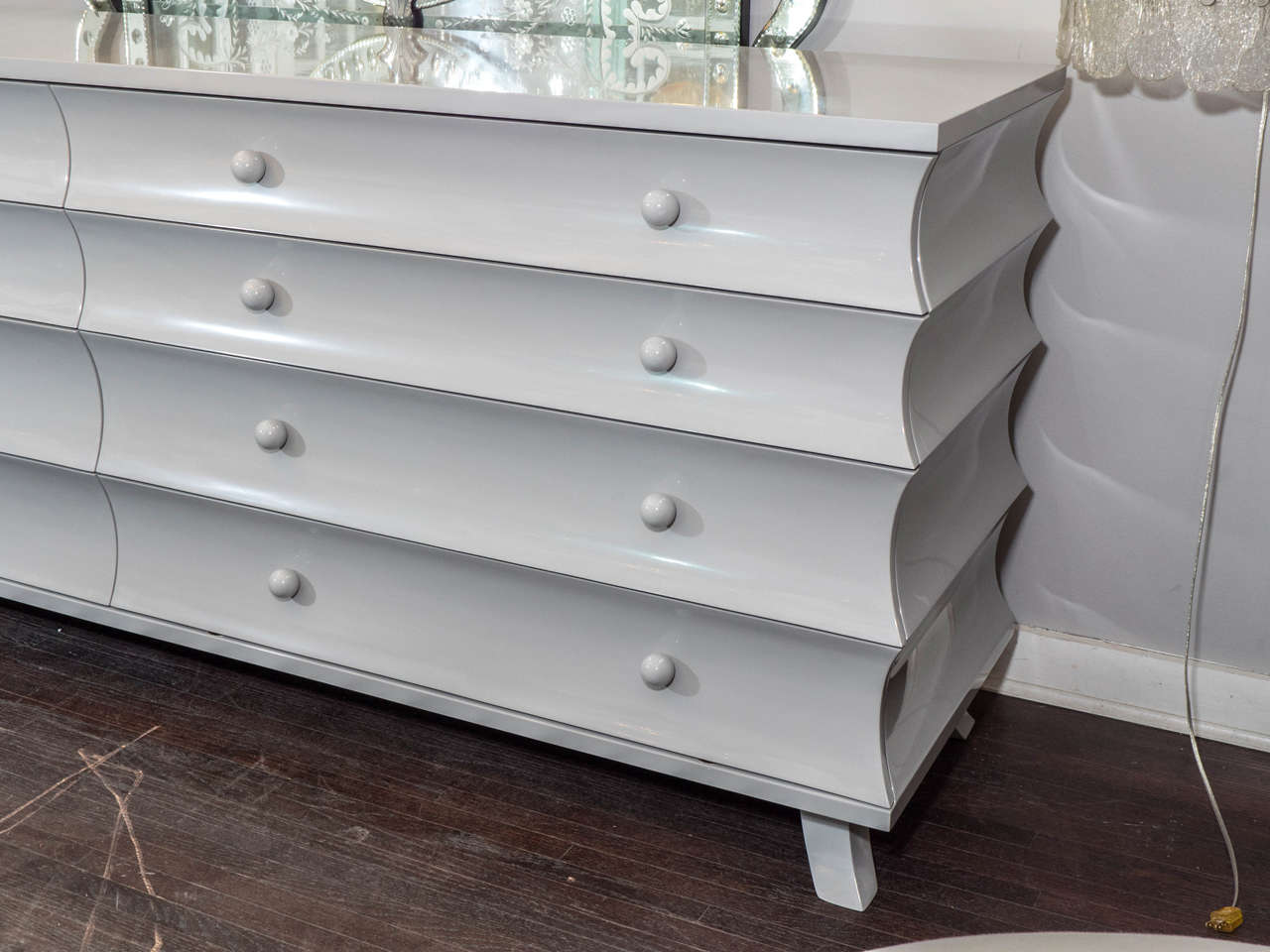 Custom Grey Lacquer Dresser For Sale at 1stDibs gray lacquer dresser