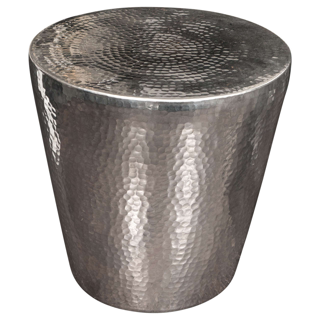 Hammered Metal Side Table at 1stDibs hammered metal table, hammered