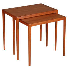 Pair Of Danish Teak Nesting Tables