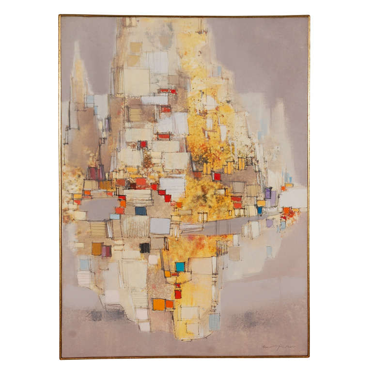 Beautiful Painting by Max Gunther Swiss Abstractionist at 1stdibs