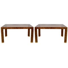 A Pair Of Vintage Henredon Console Tables