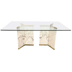 Marble Pedestal Dining Table