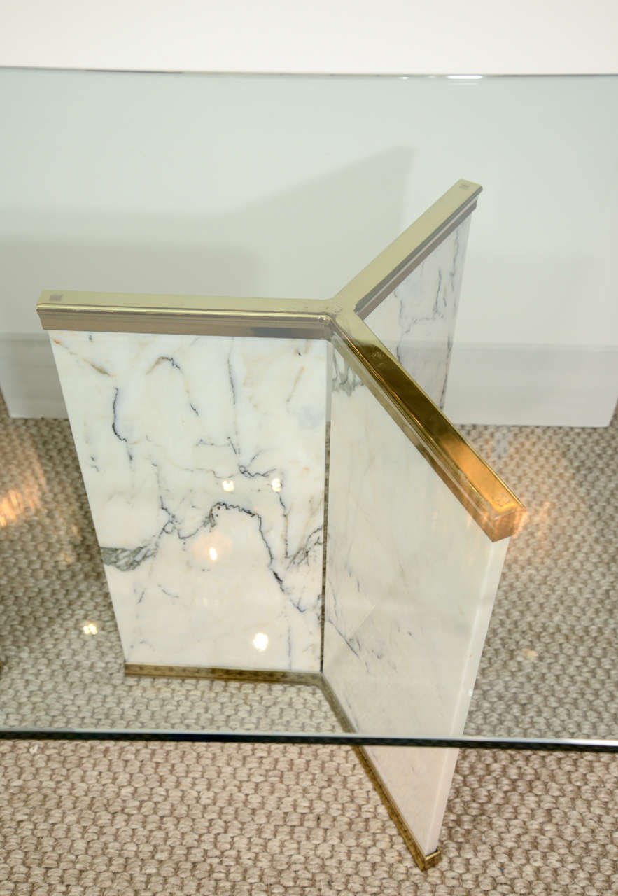American Marble Pedestal Dining Table