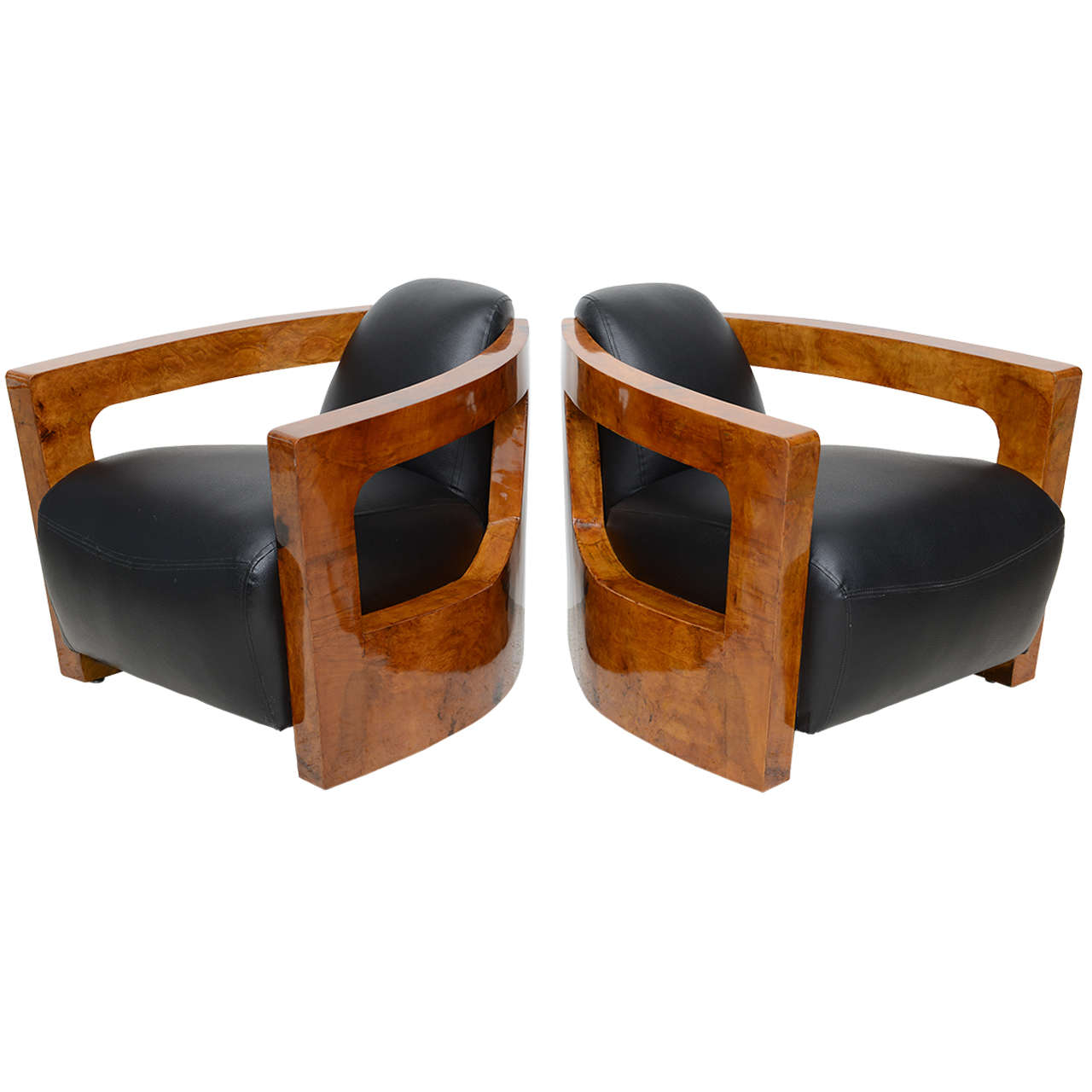 A Fine Pair Italian Modern Rootwood Armchairs, 1960s