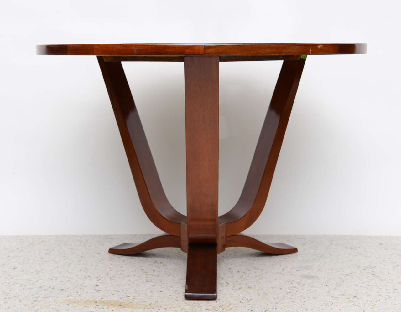 French Late Art Deco Mahogany Occasional Table For Sale