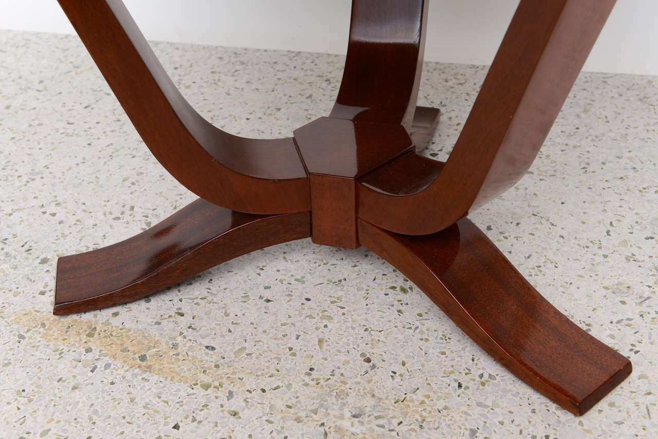 Mid-20th Century Late Art Deco Mahogany Occasional Table For Sale