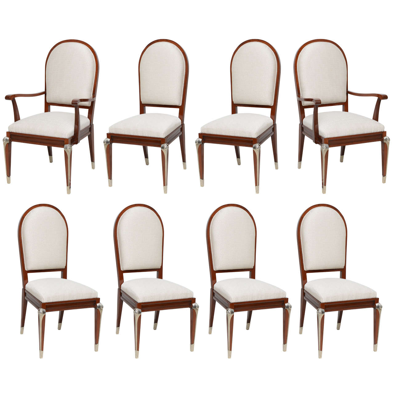 Set of Eight Mahogany Dining Chairs by Marsh, Jones and Cribb For Sale