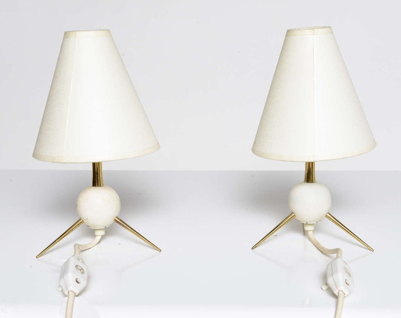 Petite Pair of Italian Sputnik Style Table Lamps 2