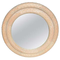 Round Studded Oversized Mirror