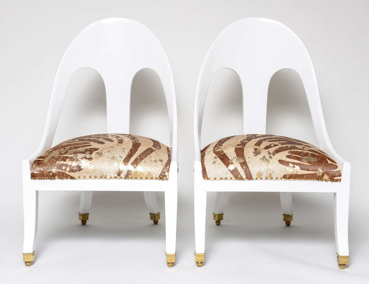 Pair of Michael Taylor for Baker Spoonback Chairs