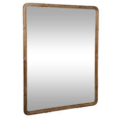 19th C. Wood and Plaster Mirror with X Detail