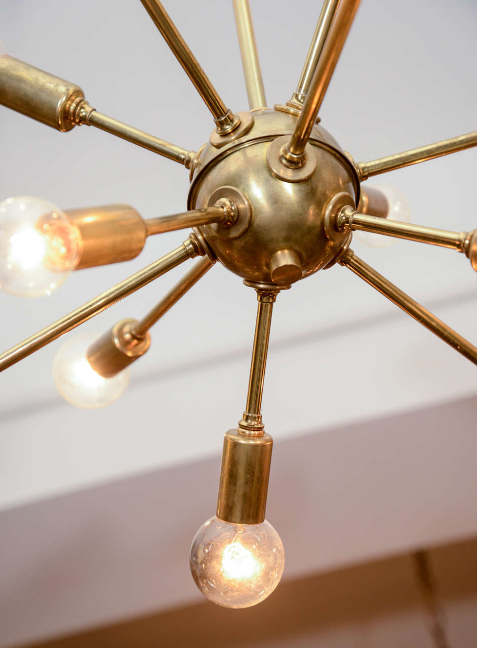 American Vintage Sputnik Brass Light Fixture