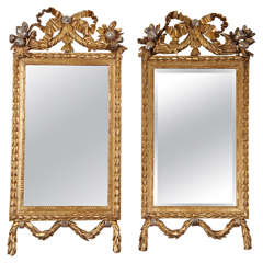 Pair of Italian Carved Giltwood Mirrors 7