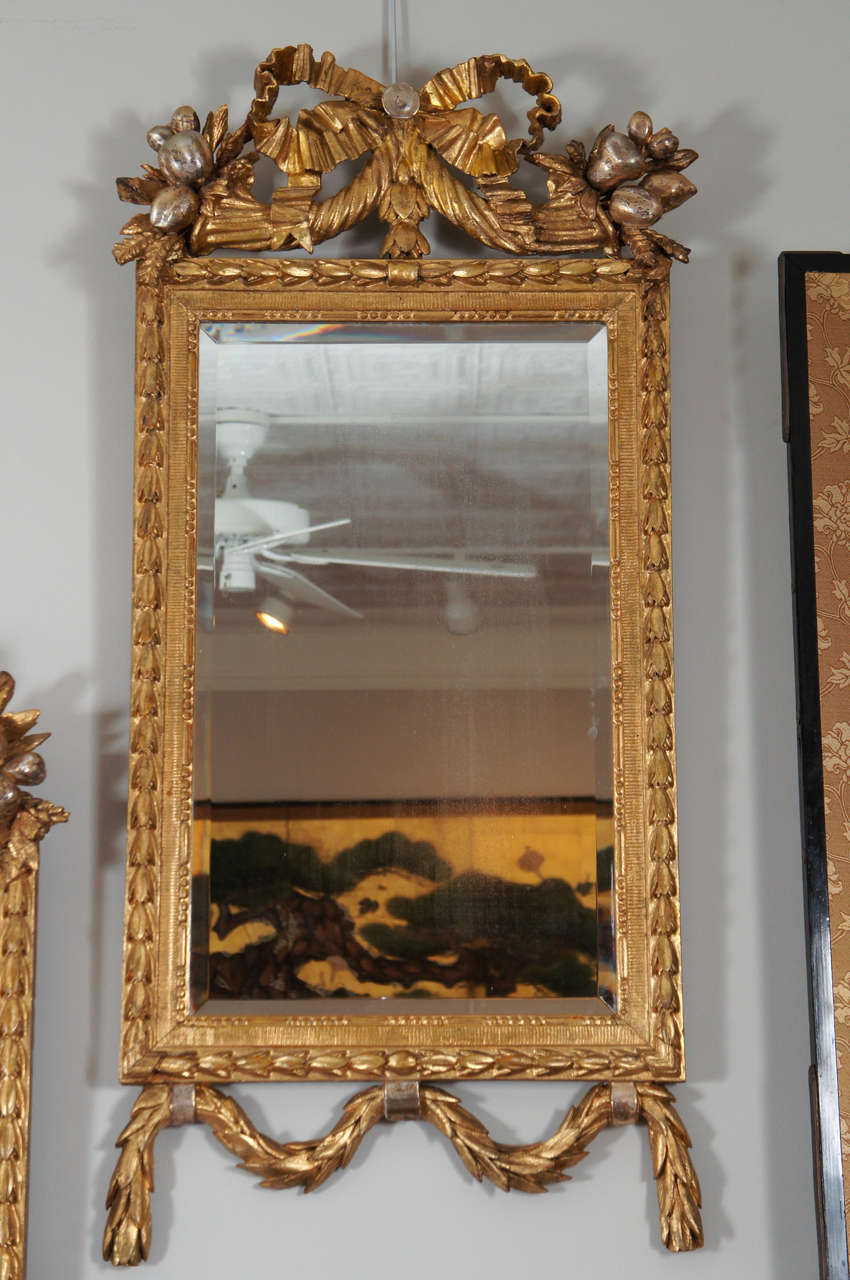 Pair of Italian Carved Giltwood Mirrors For Sale at 1stDibs | italian ...
