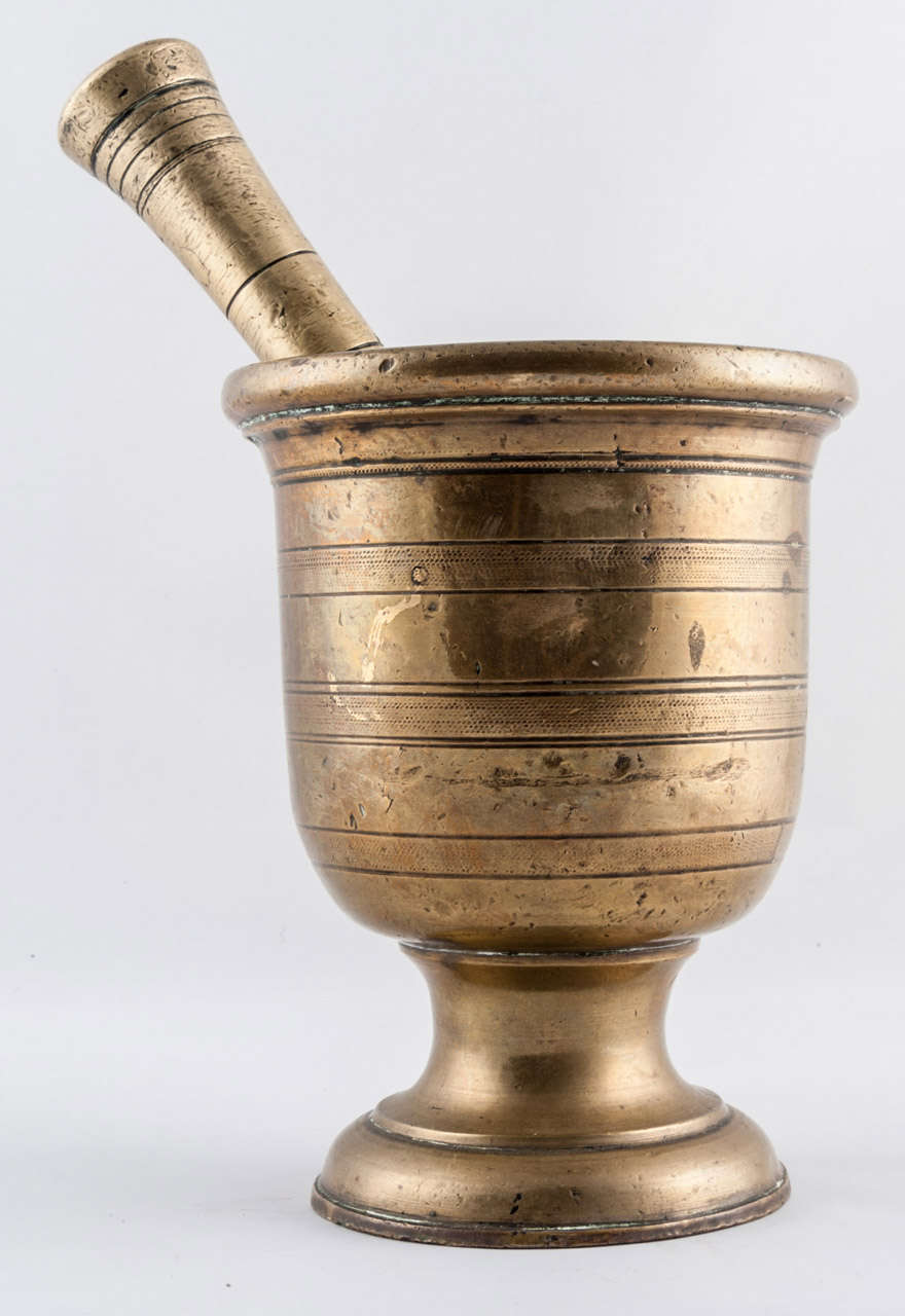 Brass postal and mortar
