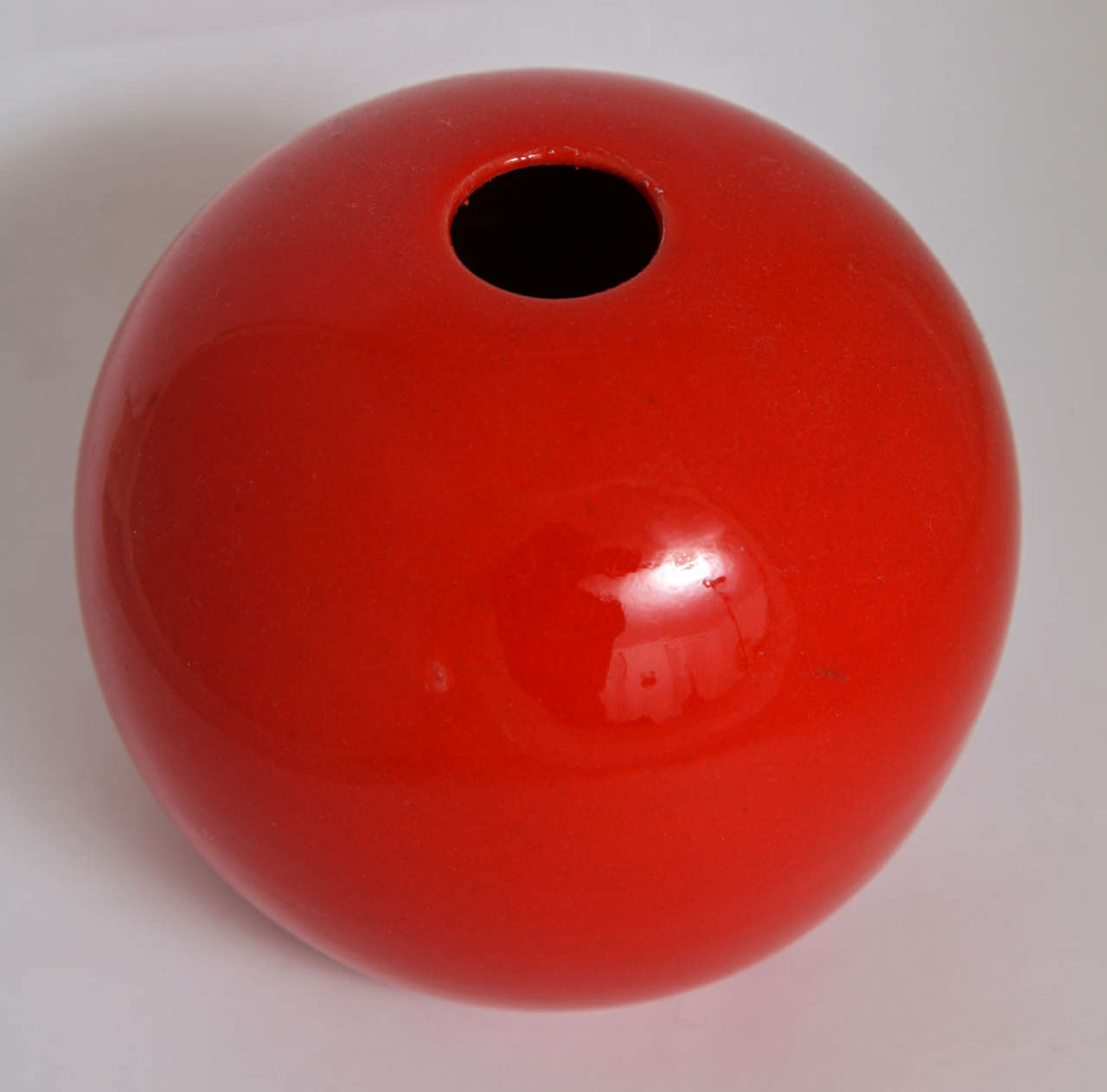 Italian Red Orb Vase For Sale
