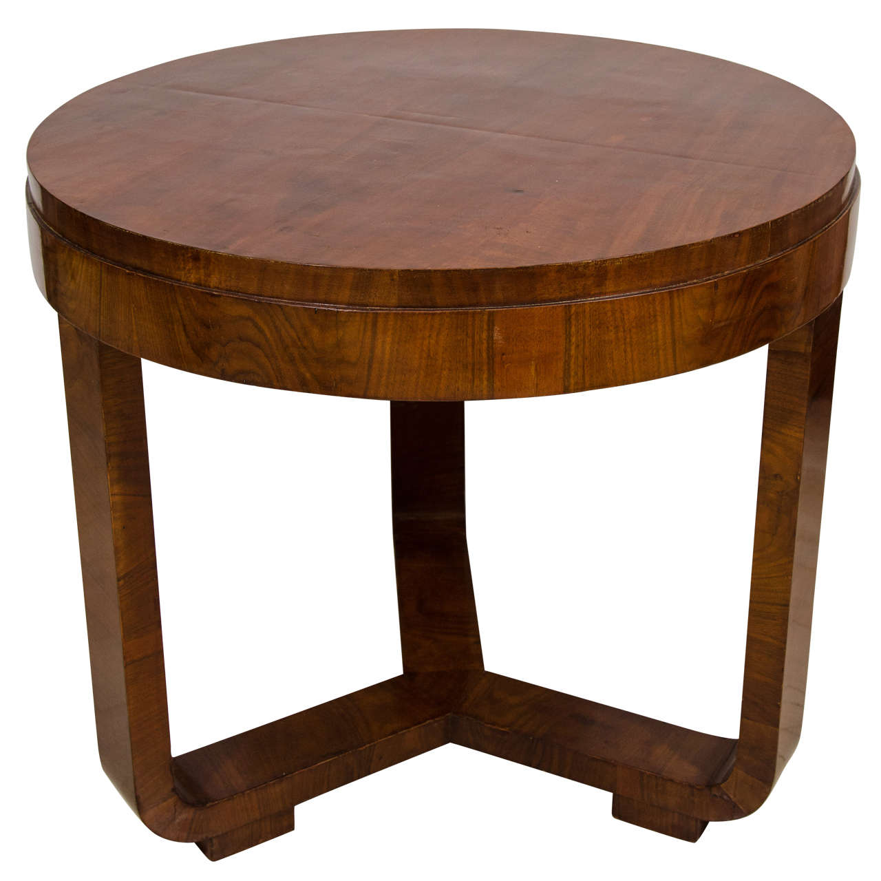 Bauhaus Style Round Walnut Table