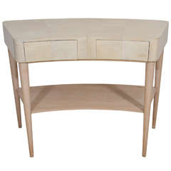 Italian Parchment Clad Sycamore Dressing Table