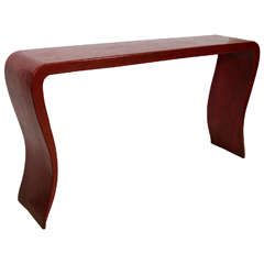 Red Lacquer Chinese Console Table