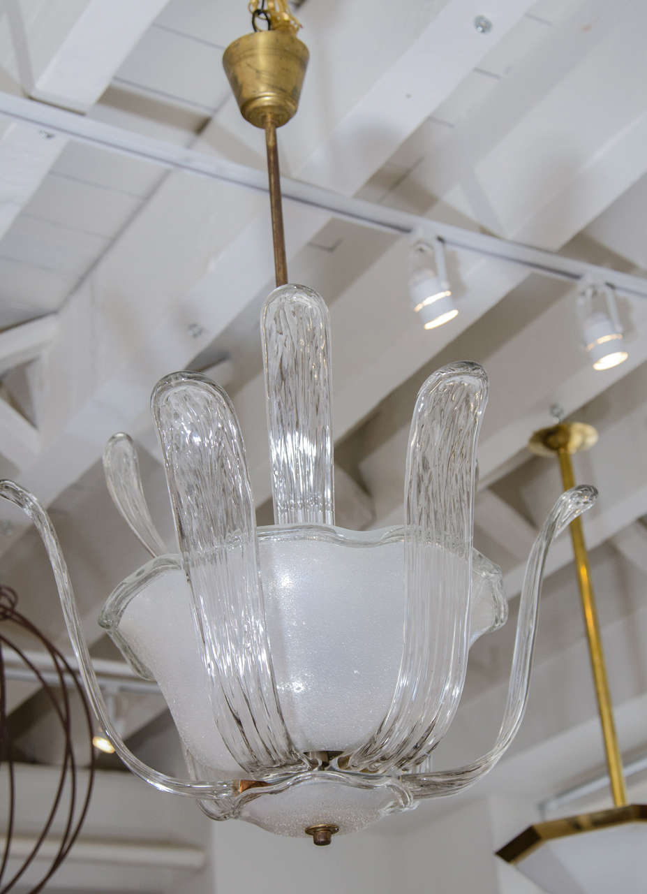 Pair of Murano Glass Light Fixtures at 1stdibs