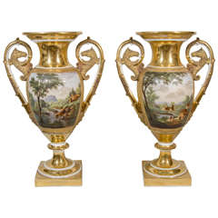 Pair of Large Vases by Nast a Paris
