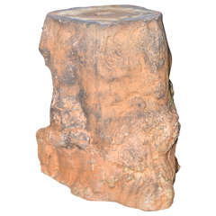 English 19th Cent. Salt Glaze Pottery Tree Trunk Pedestal
