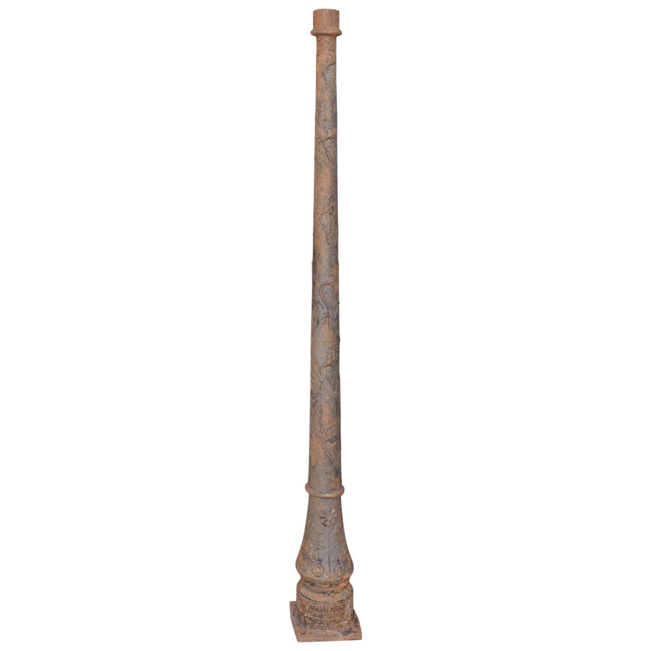 English Aesthetic Movement Cast Iron Lamp Post For Sale