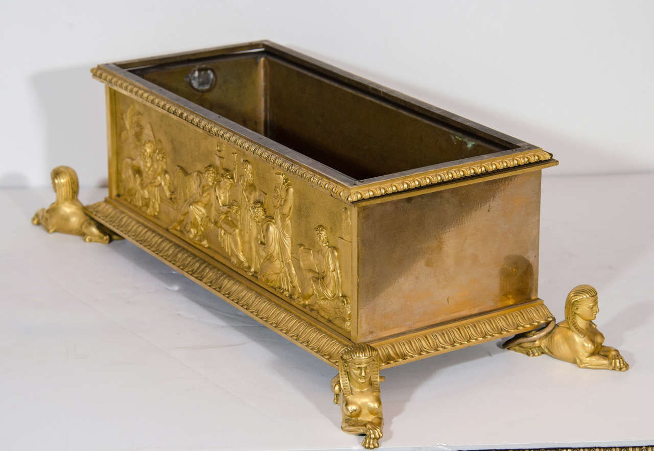 Important Antique Period Russian Empire Figural Gilt Bronze Centerpiece, ca 1820