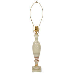 Neoclassical Green Onyx Table Lamp 1